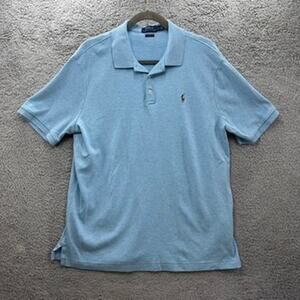 Polo Ralph Lauren Men's Large Blue Polo Shirt Sleeve‎ Shirt Casual Weekend EUC
